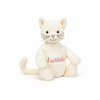 Jellycat Bashful Cream Gatito with Cream Jumper | UJRI-21348